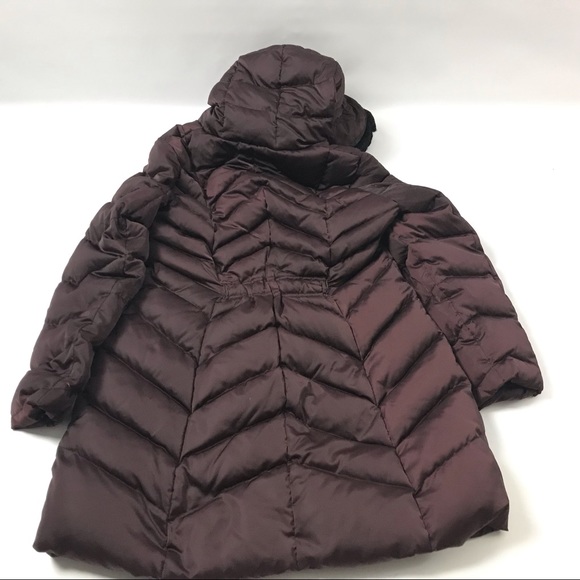 T Tahari Women’s Quilted Parka Jacket XL Burgundy - Picture 6 of 8